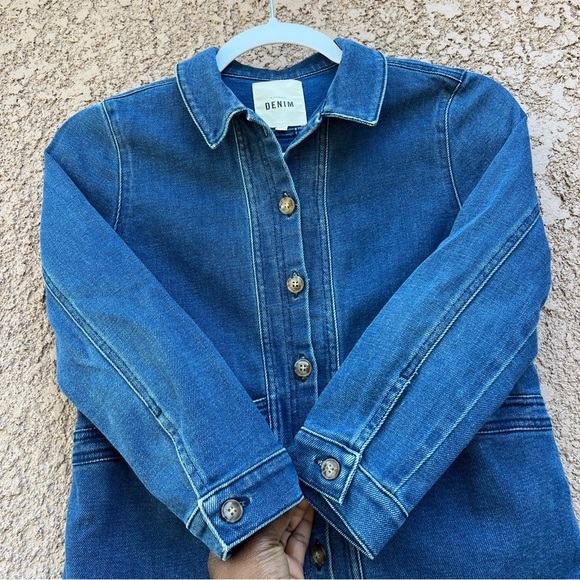 Sezane‎ Kids Denim Jean Jacket in Blue - Picture 5 of 12